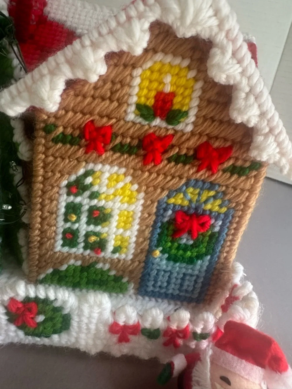 Festive Handcrafted Christmas House Decoration - Red, White & Green